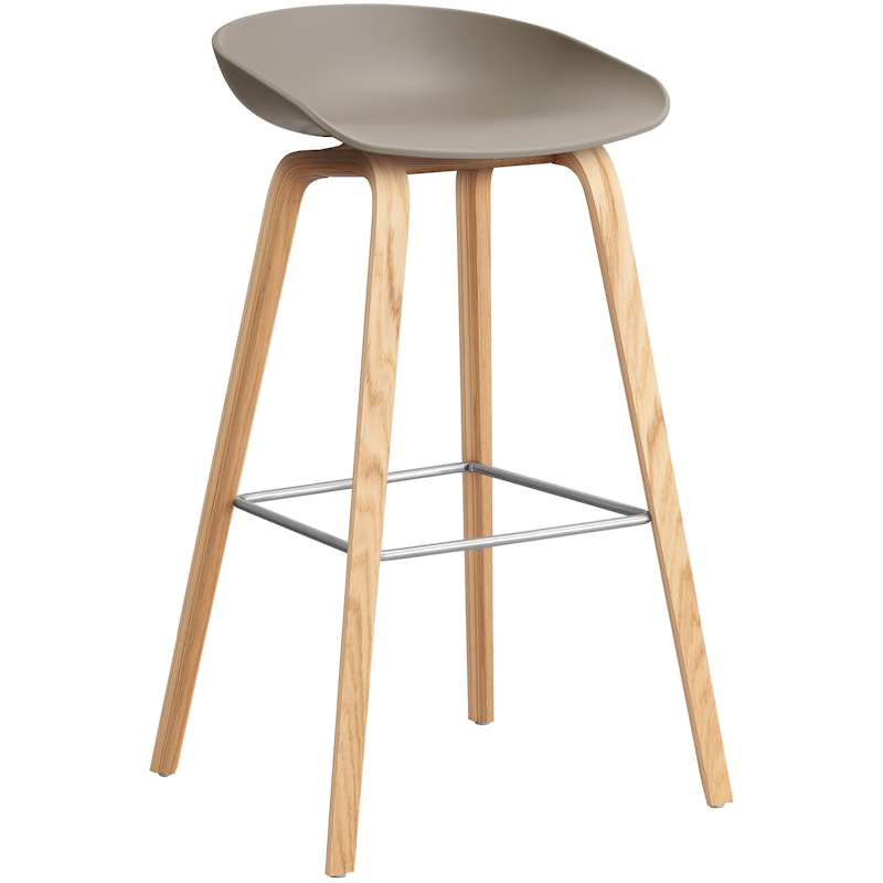 AAS 32 2.0 Bar Stool 75 cm, Lacquered Oak / Khaki