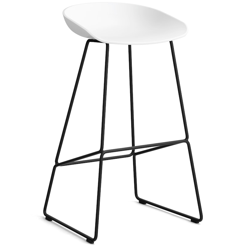 AAS 38 2.0 Bar Stool 75 cm, Stainless Steel Black / White