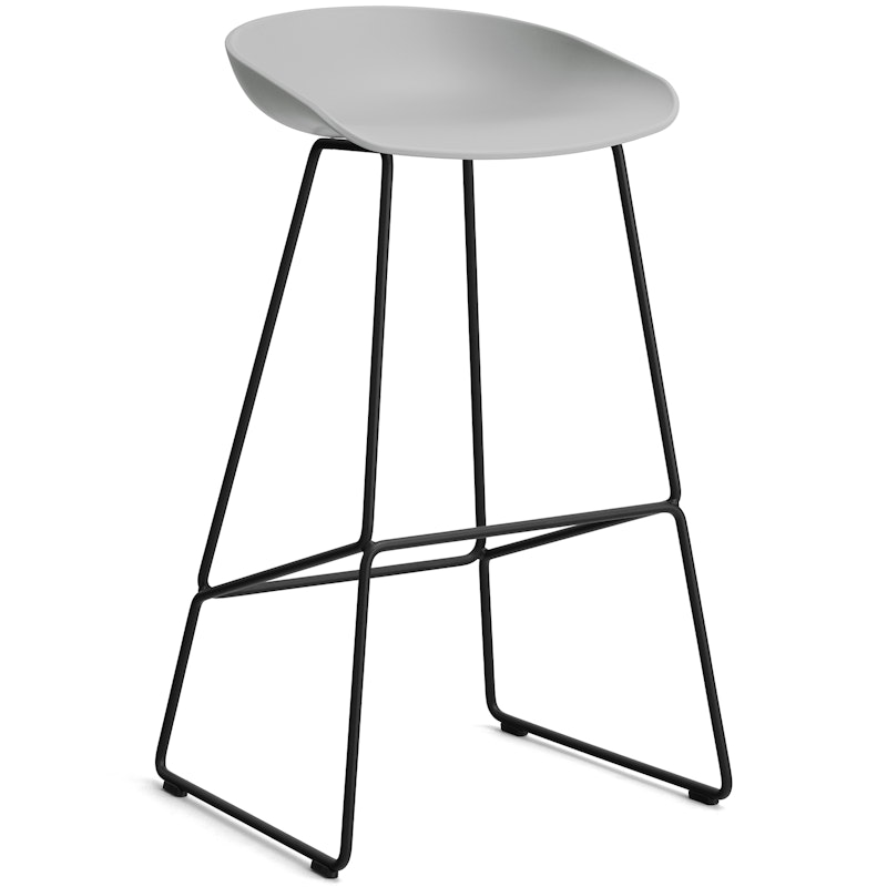 AAS 38 2.0 Bar Stool 75 cm, Stainless Steel Black / Concrete Grey