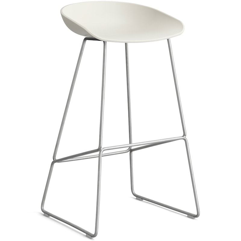 AAS 38 2.0 Bar Stool 75 cm, Stainless Steel / Melange Cream