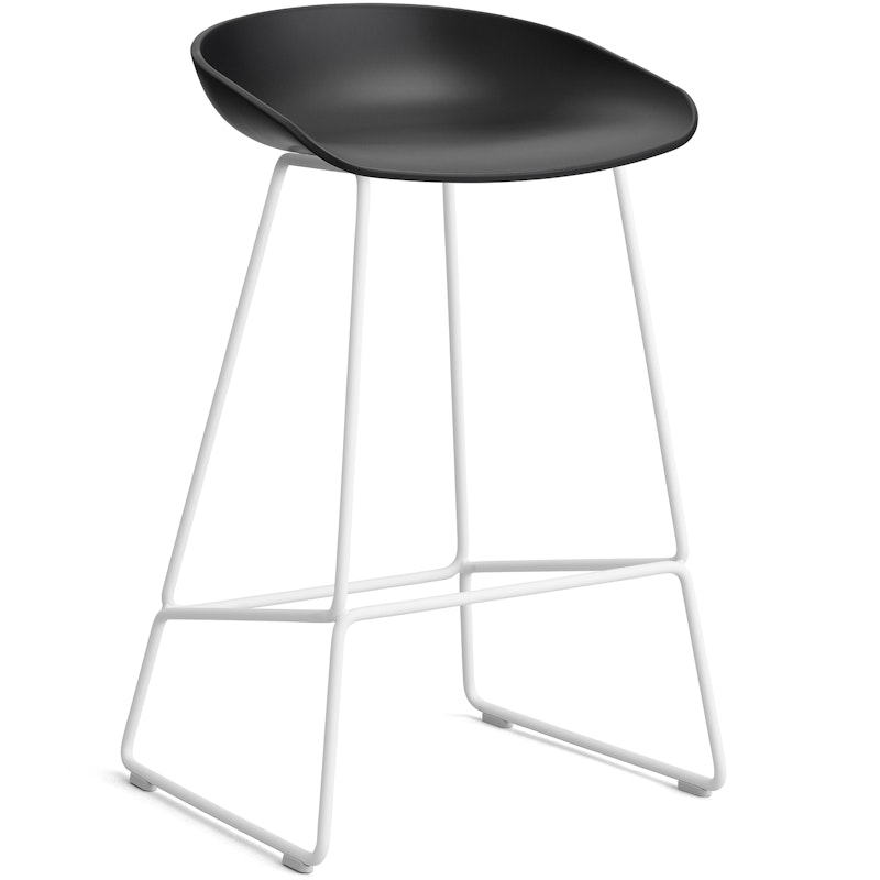 AAS 38 2.0 Bar Stool 65 cm, Stainless Steel White / Black