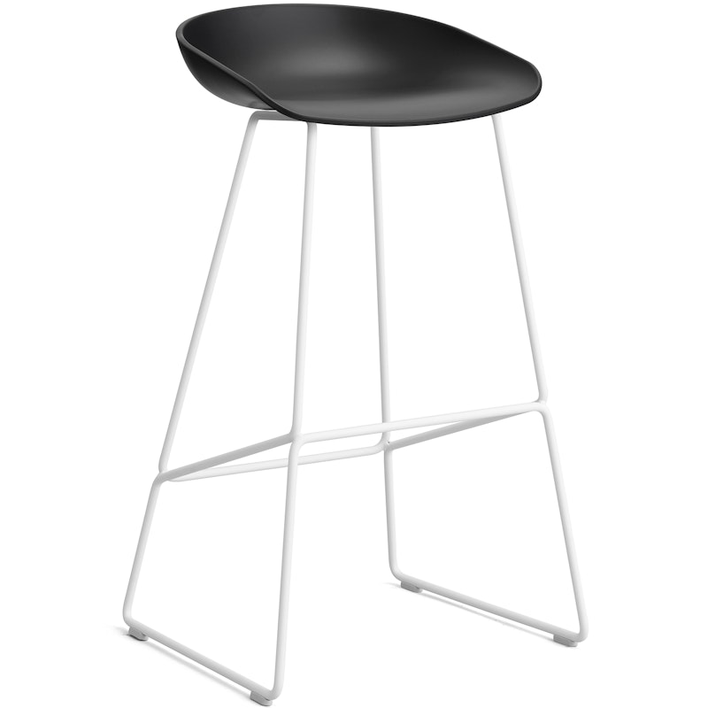 AAS 38 2.0 Bar Stool 75 cm, Stainless Steel White / Black