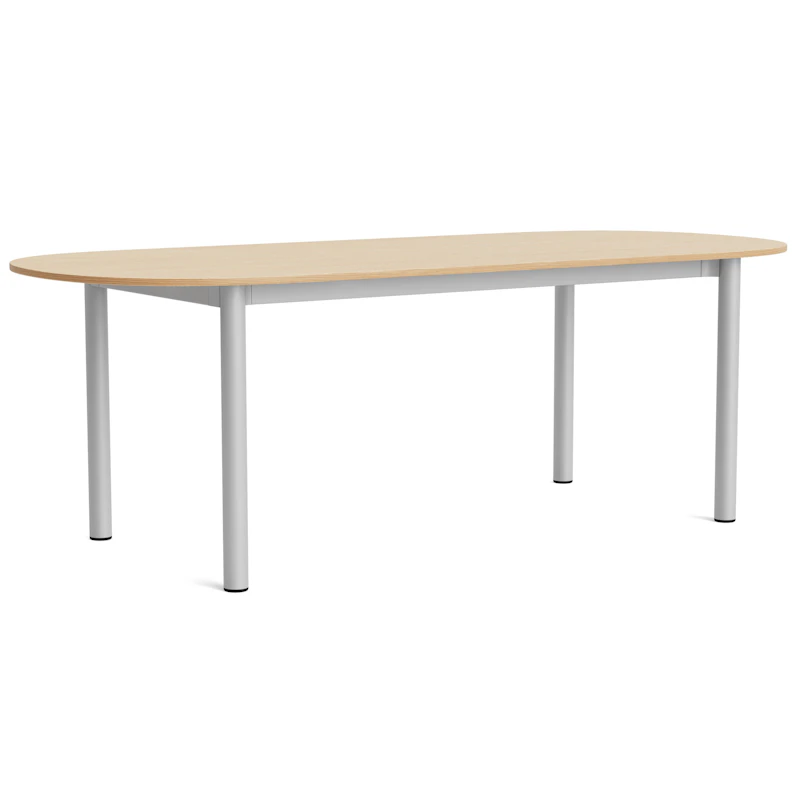 Annex Table Oblong 95x220 cm, Aluminium / Lacquered Oak