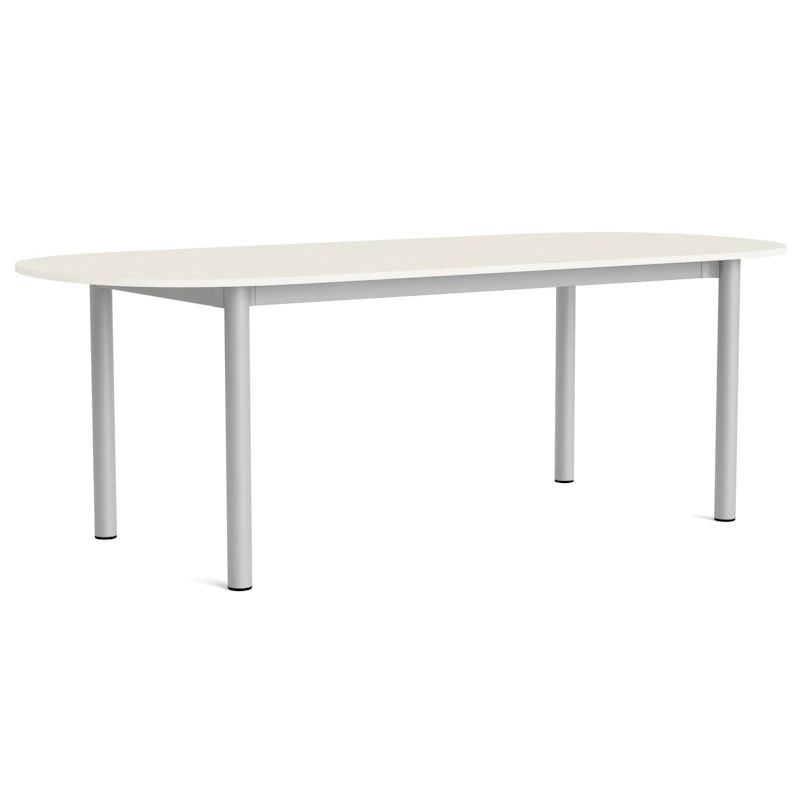 Annex Table Oblong 95x220 cm, Aluminium / Cotton Cream