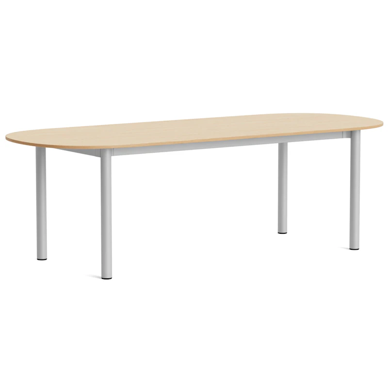 Annex Table Oblong 95x240 cm, Aluminium / Lacquered Oak