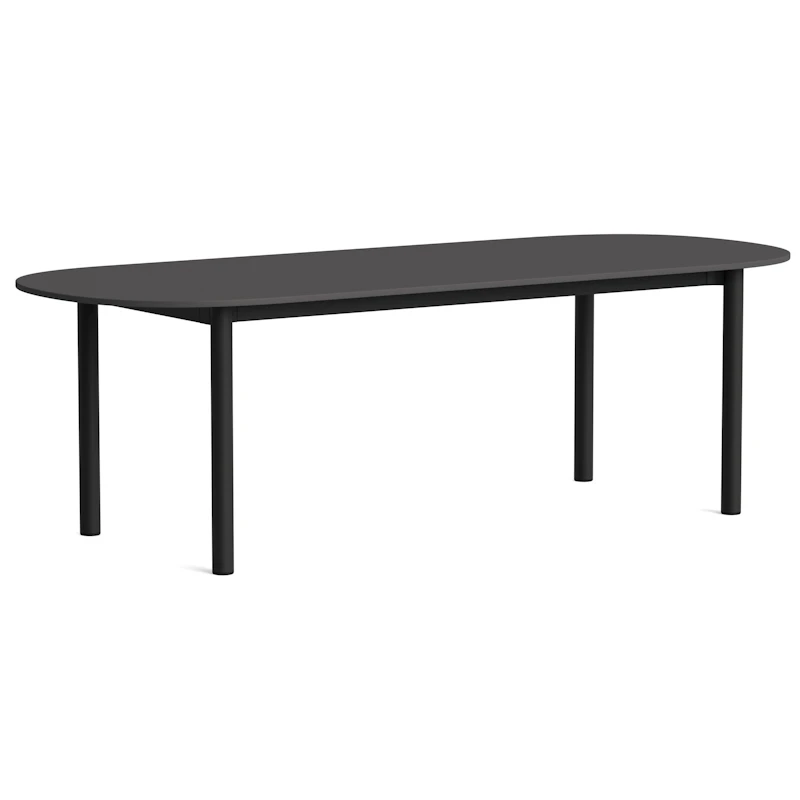 Annex Table Oblong 95x240 cm, Dark Grey Aluminium / Linoleum Charcoal
