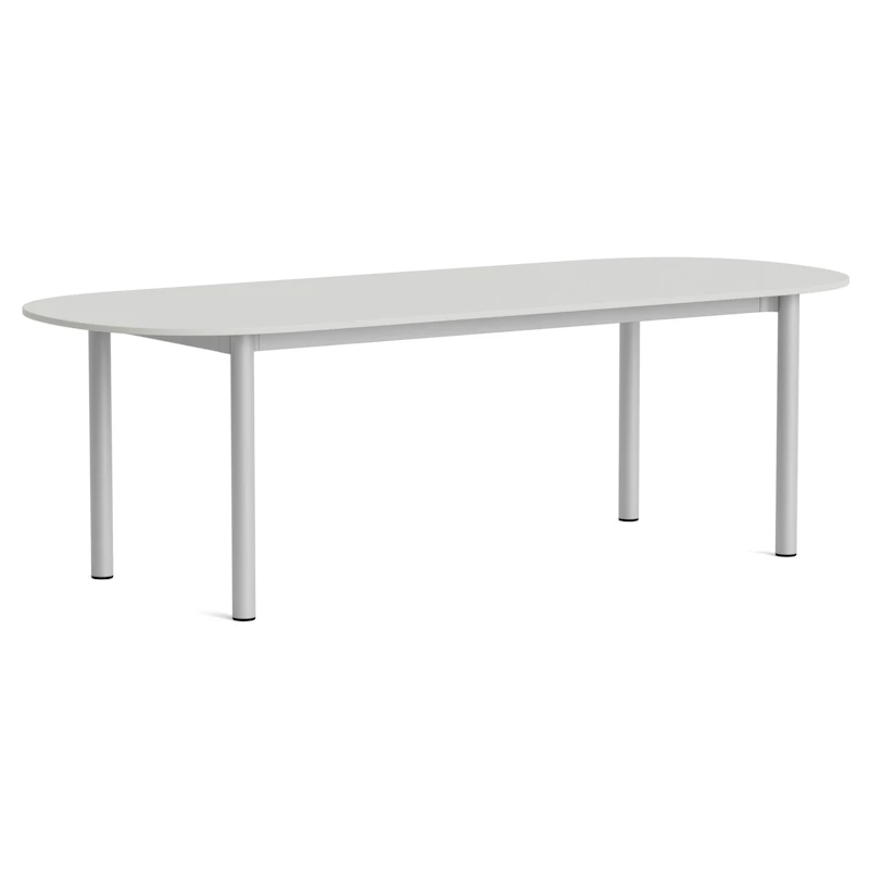 Annex Table Oblong 95x240 cm, Aluminium / Linoleum Cloud Grey