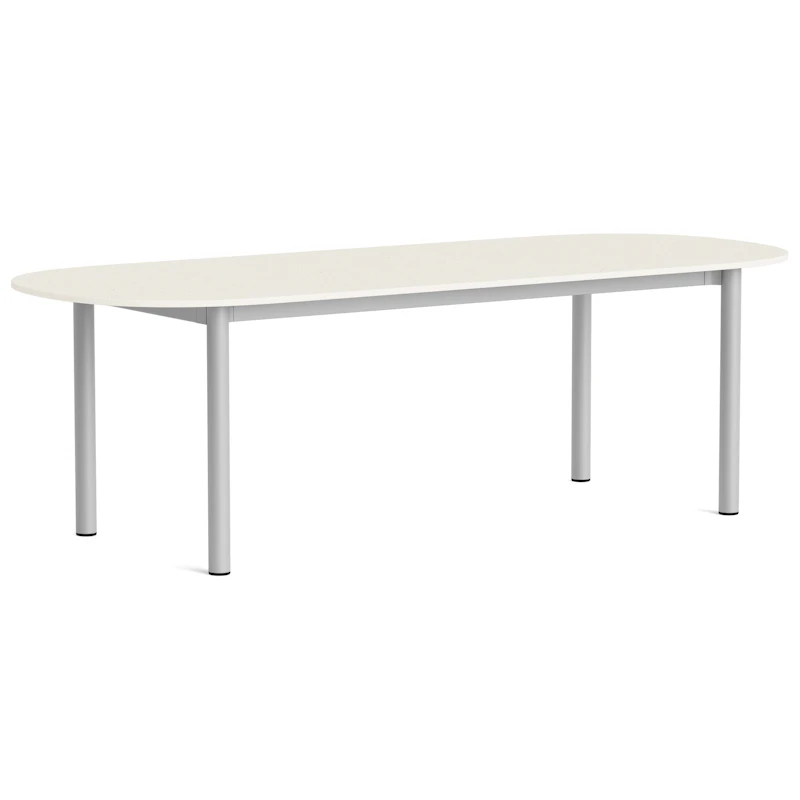 Annex Table Oblong 95x240 cm, Aluminium / Cotton Cream