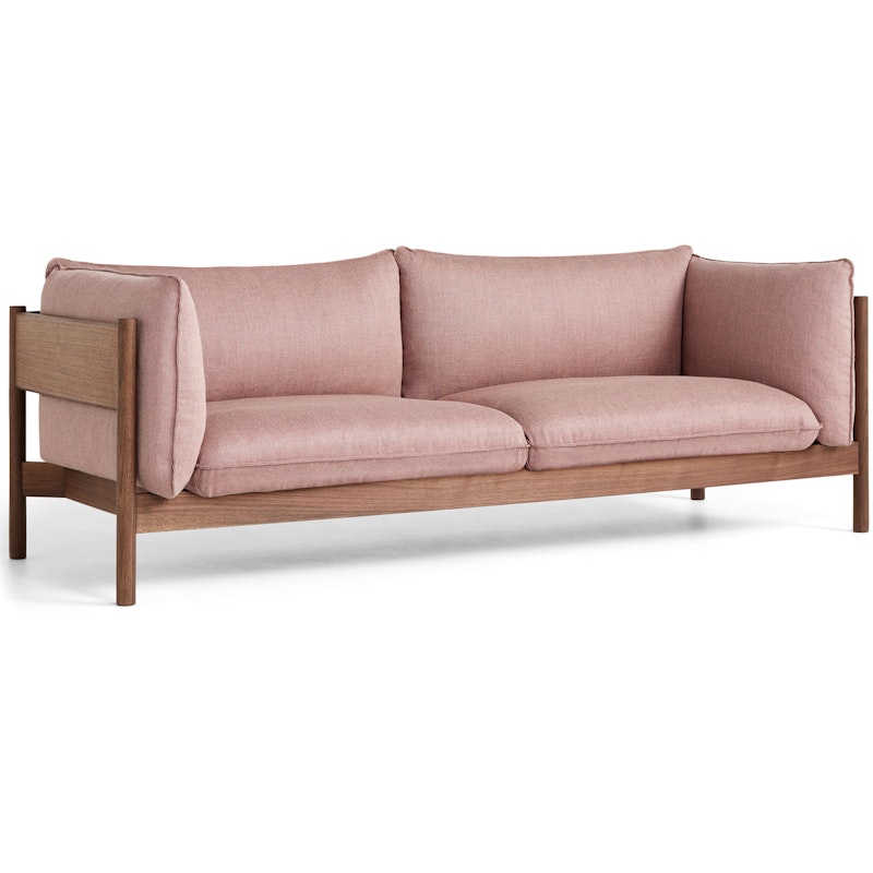 Arbour 3-Seater Sofa, Hardwax oiled Walnut / Re-Wool 648