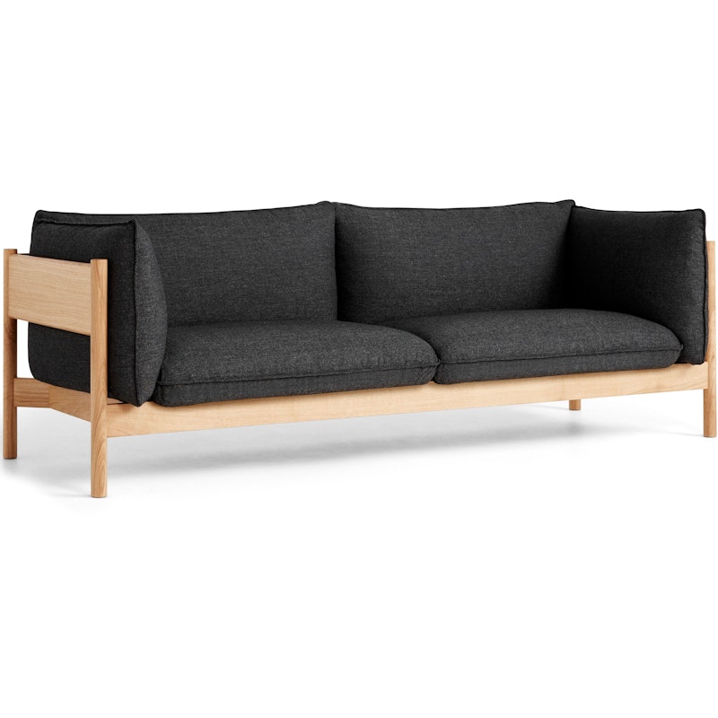 Arbour 3-Seater Sofa, Hardwax oiled Oak / Re-Wool 198