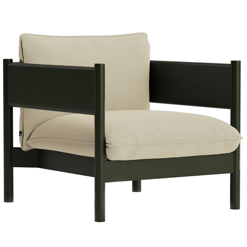 Arbour Club Armchair, Bottle Green / Maglia Cream