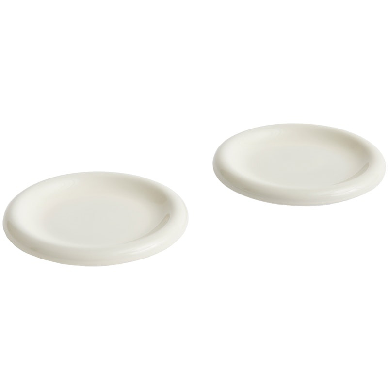 Barro Plate Set of 2 Ø18 cm, Off-white