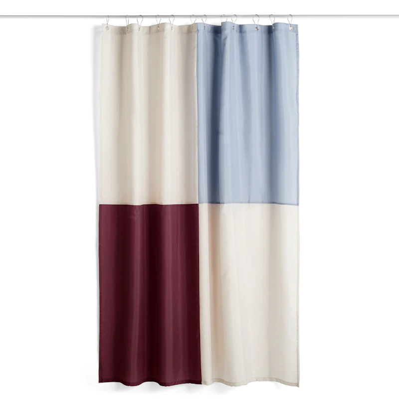 Check Shower Curtain 180x200 cm, Burgundy