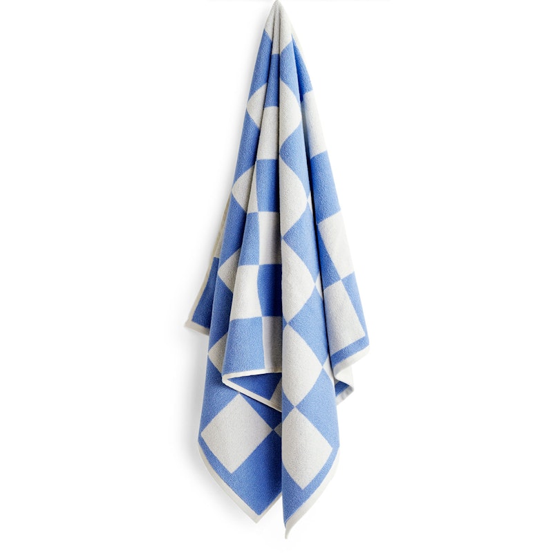 Check Bath Towel 70x136 cm, Sky Blue