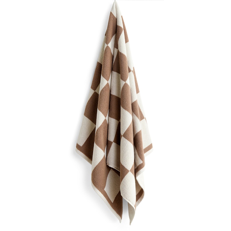 Check Bath Towel 70x136 cm, Cappuccino