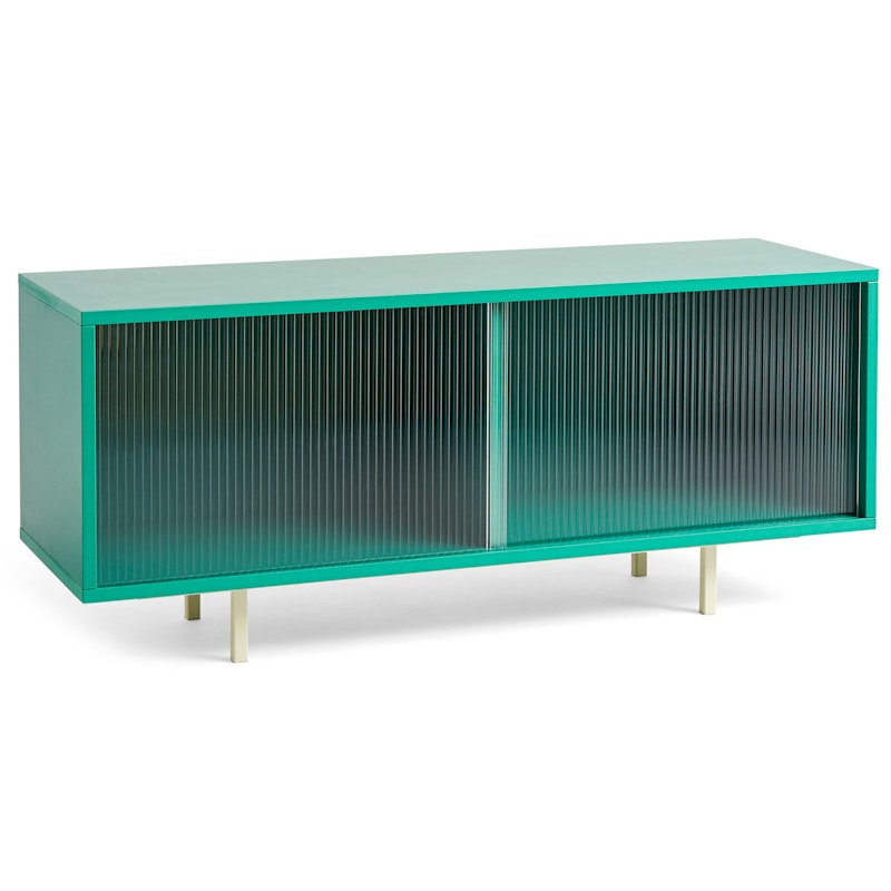 Colour Cabinet Sideboard Glass Door, 120 cm / Dark Mint