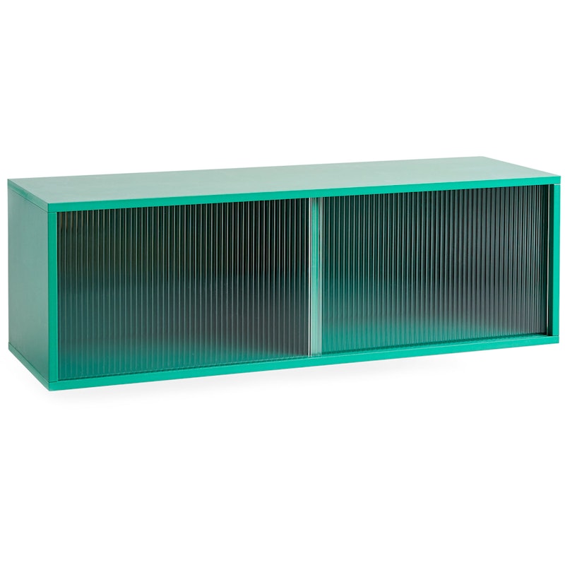 Colour Cabinet Wall Shelf Glass Door, 120 cm / Dark Mint