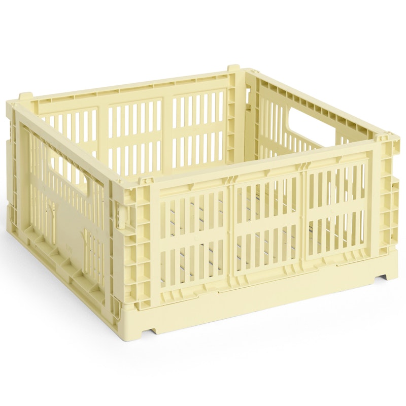 Colour Crate Medium Square Storage, Light Yellow