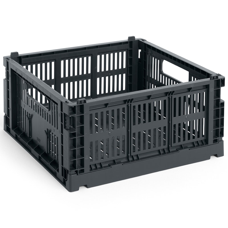 Colour Crate Medium Square Storage, Charcoal