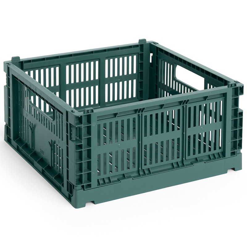 Colour Crate Medium Square Storage, Dark Green
