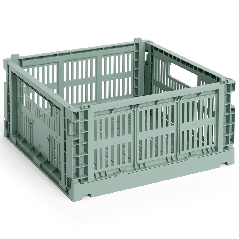 Colour Crate Medium Square Storage, Sage Green