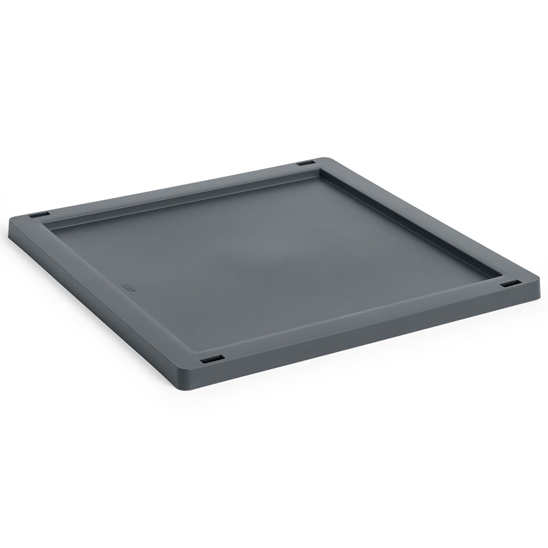 Colour Crate Plastic Medium Square / Cube Lid, Charcoal