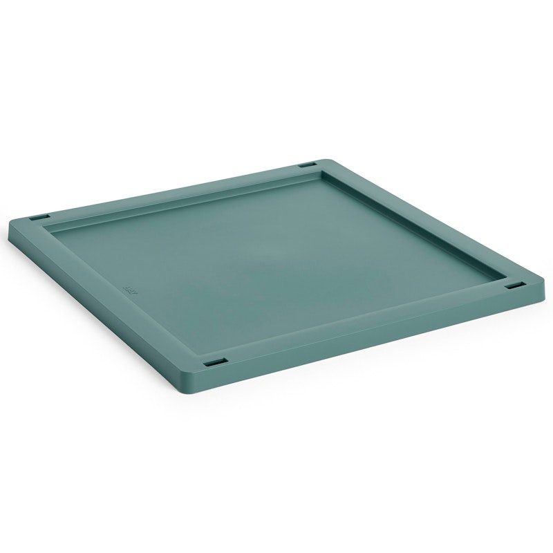 Colour Crate Plastic Medium Square / Cube Lid, Dark Green