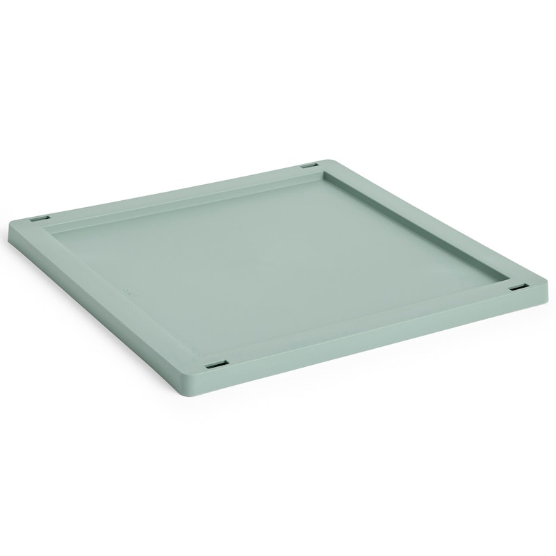 Colour Crate Plastic Medium Square / Cube Lid, Sage Green