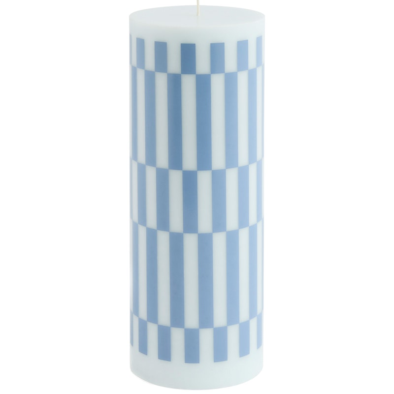 Column Pillar Candle L, Light Blue / Dusty Blue