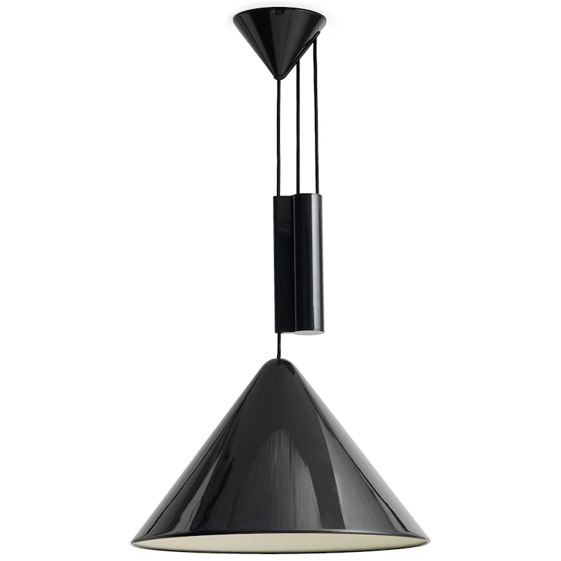 Compass Pendant Adjustable 43 cm, Soft Black