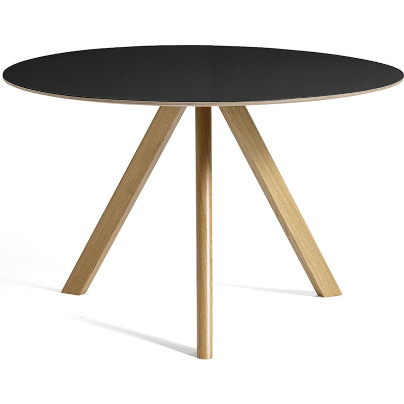 CPH 20 2.0 Table Ø120 cm, Water based lacquered Oak / Black