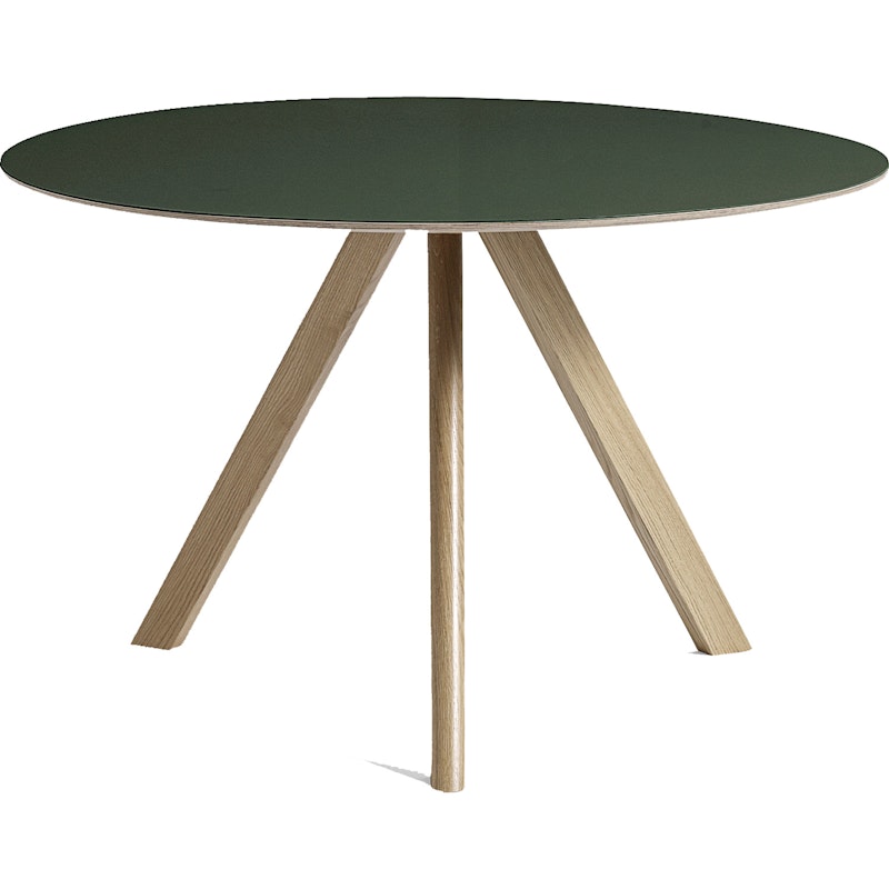 CPH 20 2.0 Table Ø120 cm, Water based lacquered Oak / Green