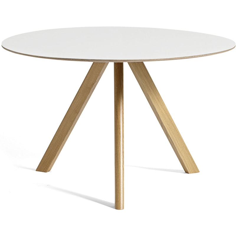 CPH 20 2.0 Table Ø120 cm, Water based lacquered Oak / White