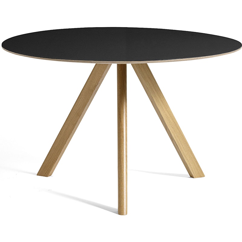CPH 20 2.0 Table Ø120 cm, Water based lacquered Oak / Black