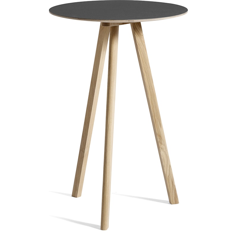 CPH 20 2.0 Bar Table Ø70x105 cm, Water-based Lacquered Oak / Black