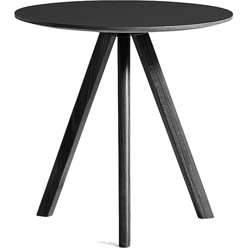 CPH 20 2.0 Side Table Ø50x49 cm, Water-based Lacquered Oak / Black