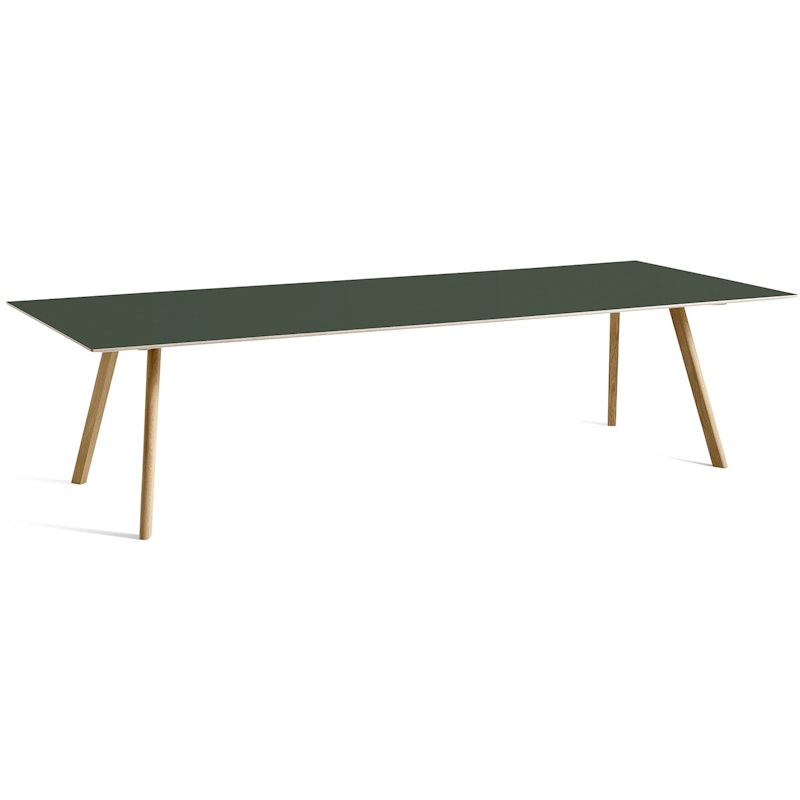 CPH 30 2.0 Table 300x90 cm, Water-based Lacquered Oak / Green Linoleum