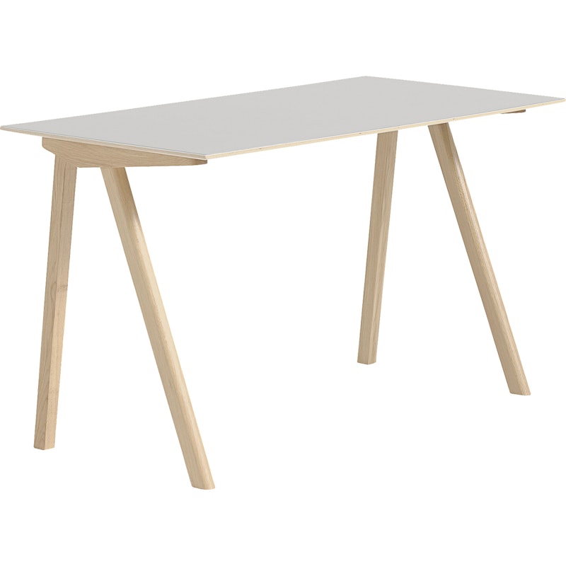 CPH 90 Desk, Waterbased Lacquered Oak/Off-White Linoleum