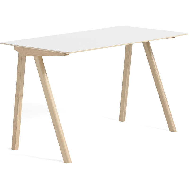 CPH 90 Desk Waterbased Lacquered Oak/White Laminate