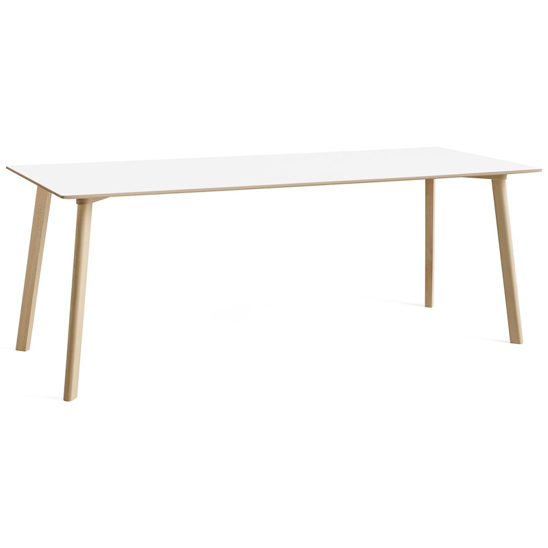 CPH Deux 210 2.0 Table 75x200 cm, Pearl White / Untreated Beech