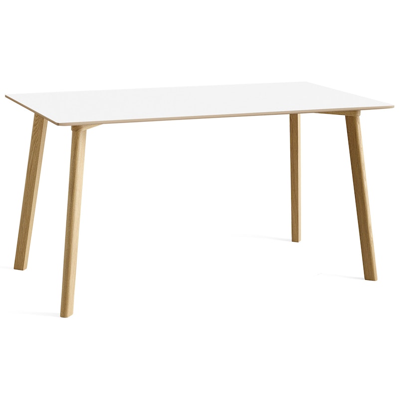 CPH Deux 210 2.0 Table 75x140 cm, Pearl White / Water-based Lacquered Oak