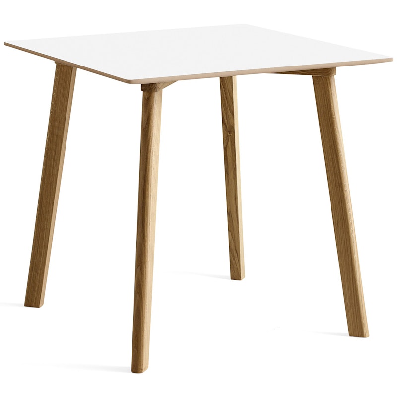 CPH Deux 210 2.0 Table 75x75 cm, Pearl White / Water-based Lacquered Oak