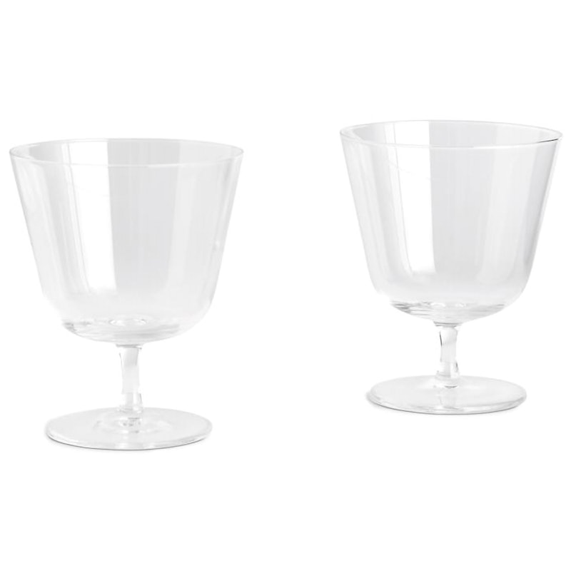 Curve Glass With Foot 2-pack