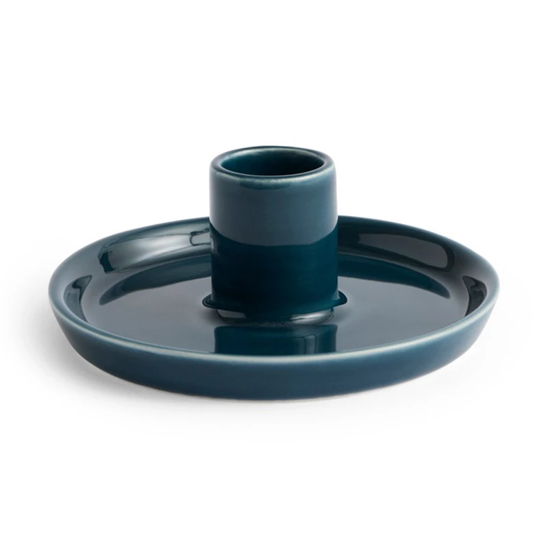 Disc Candle Holder S, Dark Teal