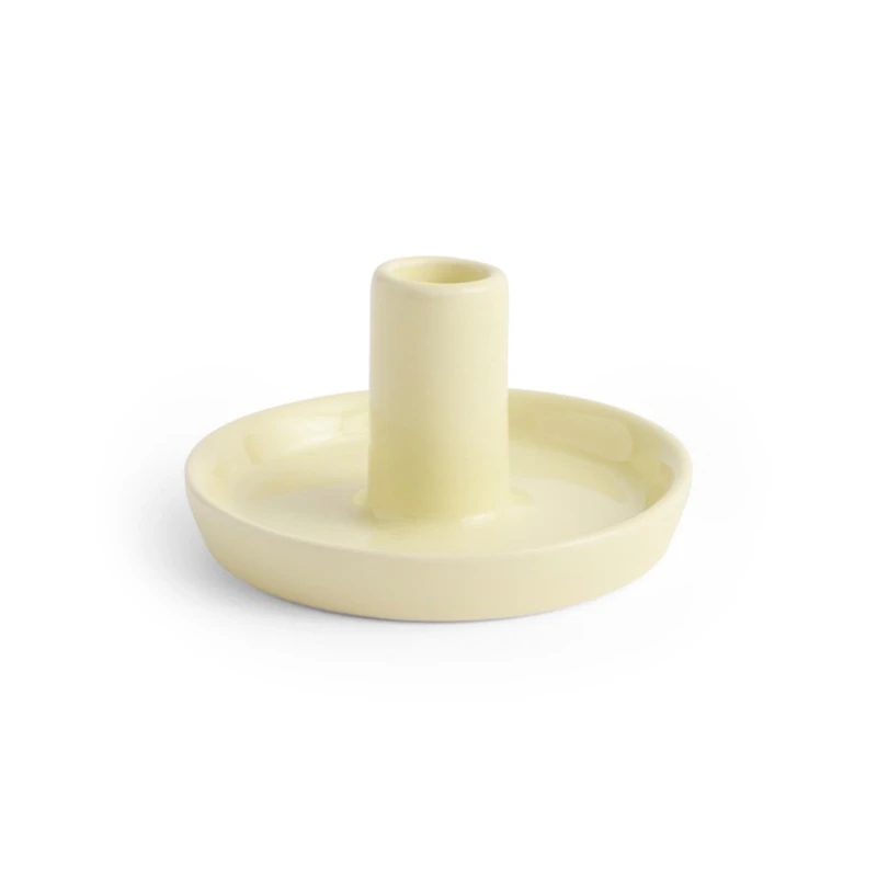 Disc Candle Holder XS, Lime White