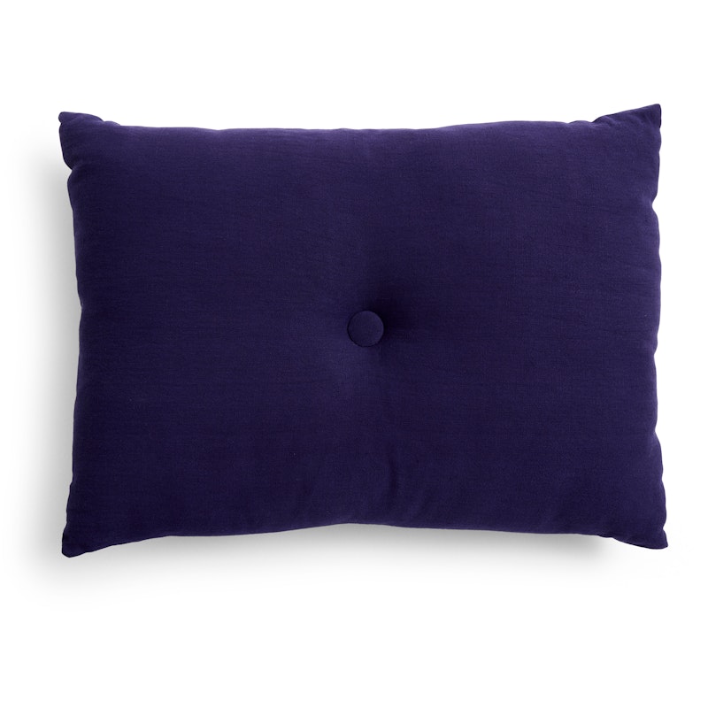 Dot Cushion Linen 45x60 cm, Dark Blue