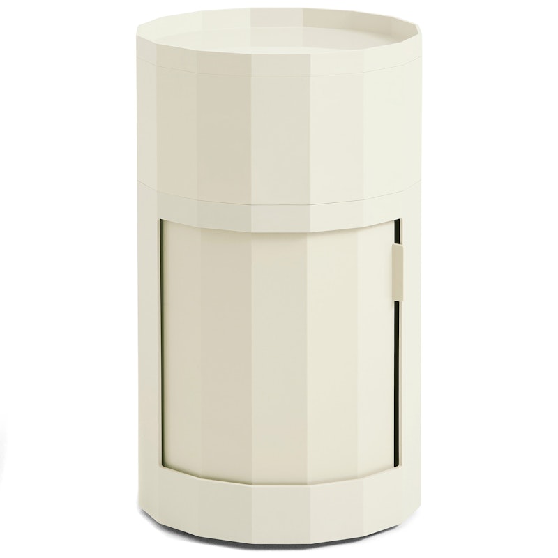 Facet Cabinet High With Feet / Casters, Eggshell
