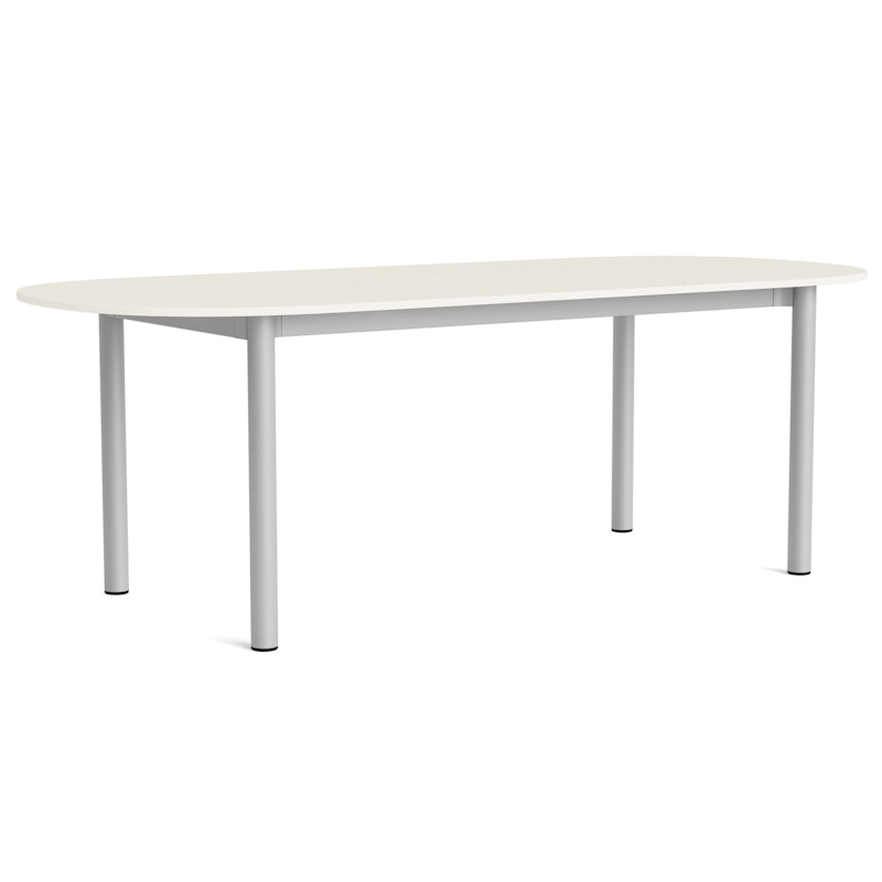 Annex Table Oblong 95x220 cm, Aluminium / Cotton Cream