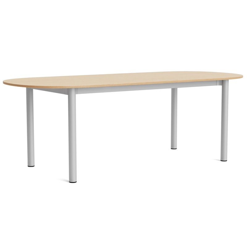 Annex Table Oblong 95x220 cm, Aluminium / Lacquered Oak