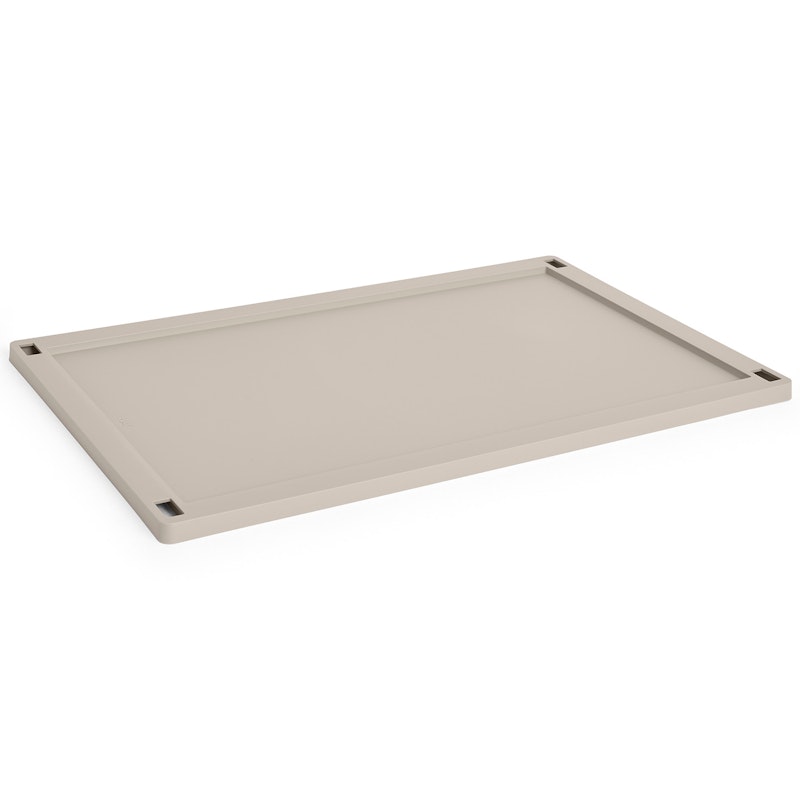 Colour Crate Plastic Large Lid, Warm Grey